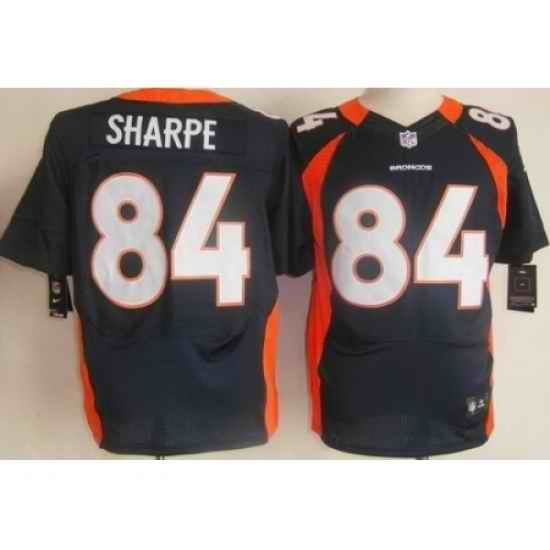 Nike Denver Broncos 84 Shannon Sharpe Blue Elite NFL Jersey